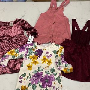 OshKosh B'gosh Velvet Top in Rich Burgundy